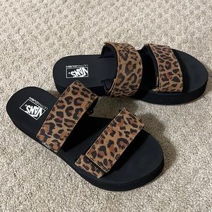 Cheetah Vans Velcro Sandals